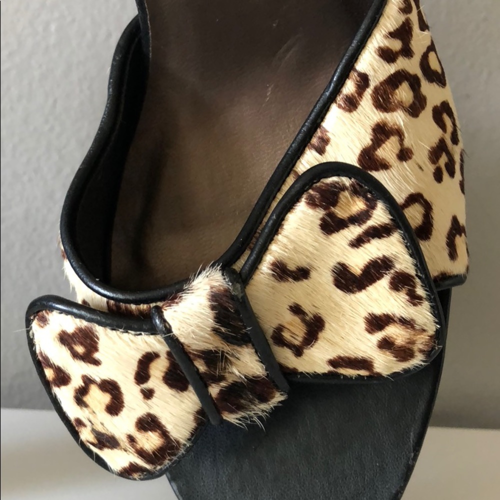 Animal print Sandals with bow